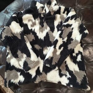 Eddie Bauer tri color pullover with zip neck